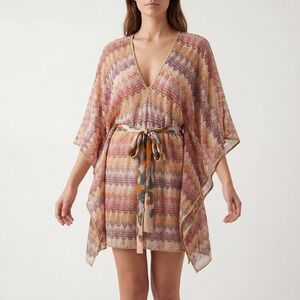 Missoni Mare Multicolor Zigzag Knit Kaftan Tunic – Size 38 EU